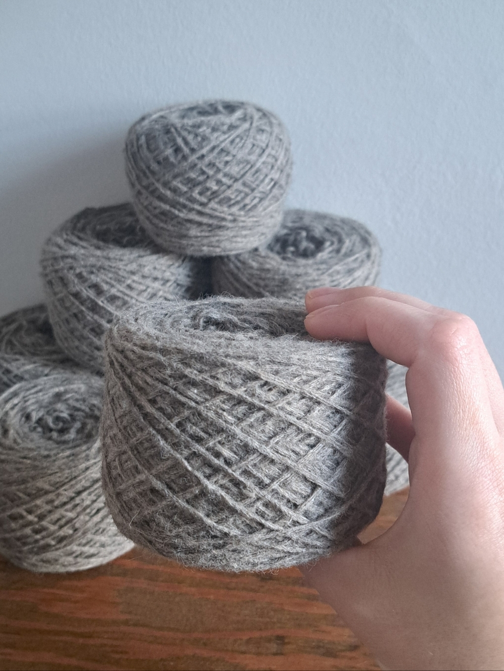 Angora & Lambswool Blend Grey Beige Yarn Lot, 380g
